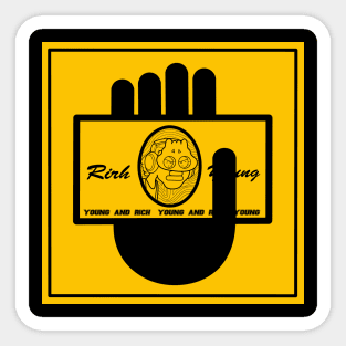 Dope Slluks rich money bill signage icon Sticker